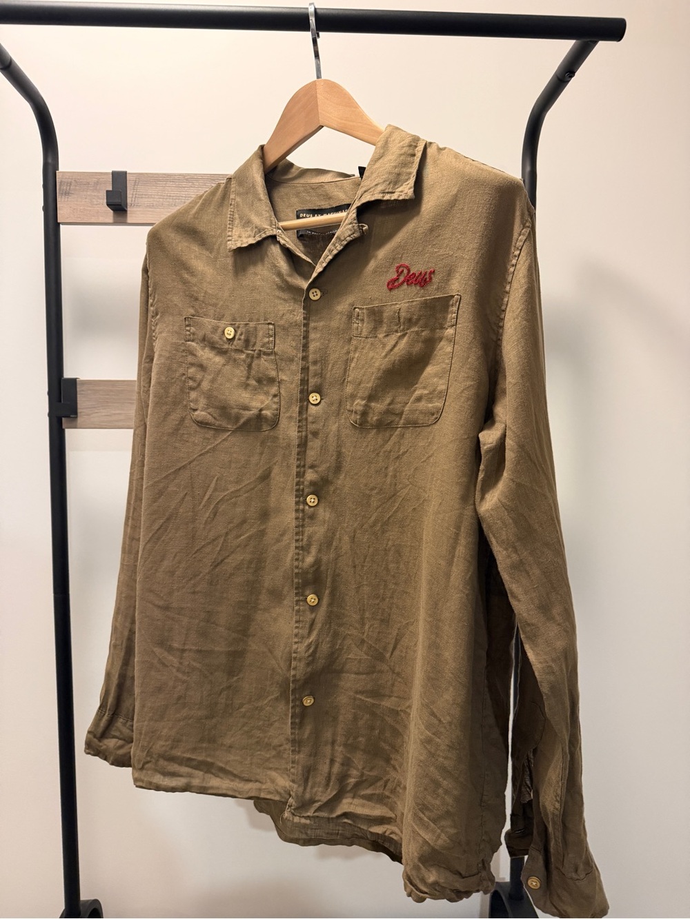 Deus Ex Machina Dean Linen Long Sleeve Shirt